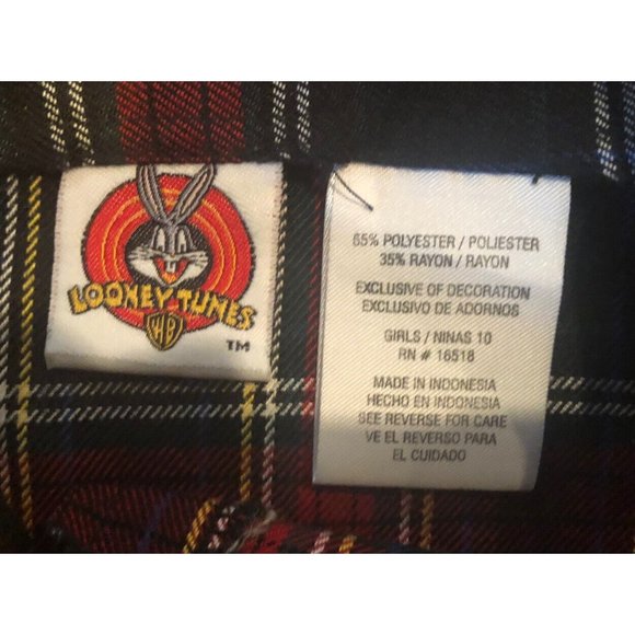 Vintage 90s Looney Tunes Tweety Bird Girls Sleeveless Jumper Sz 10. Great Cond. - Picture 2 of 2